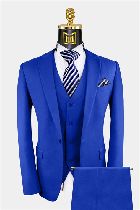 men's royal blue suit